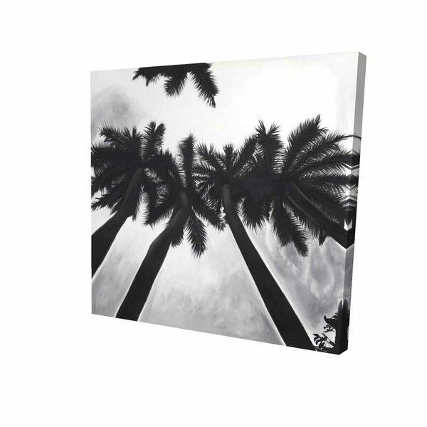 Fondo 32 x 32 in. Monochrome Palm Trees-Print on Canvas FO2790457